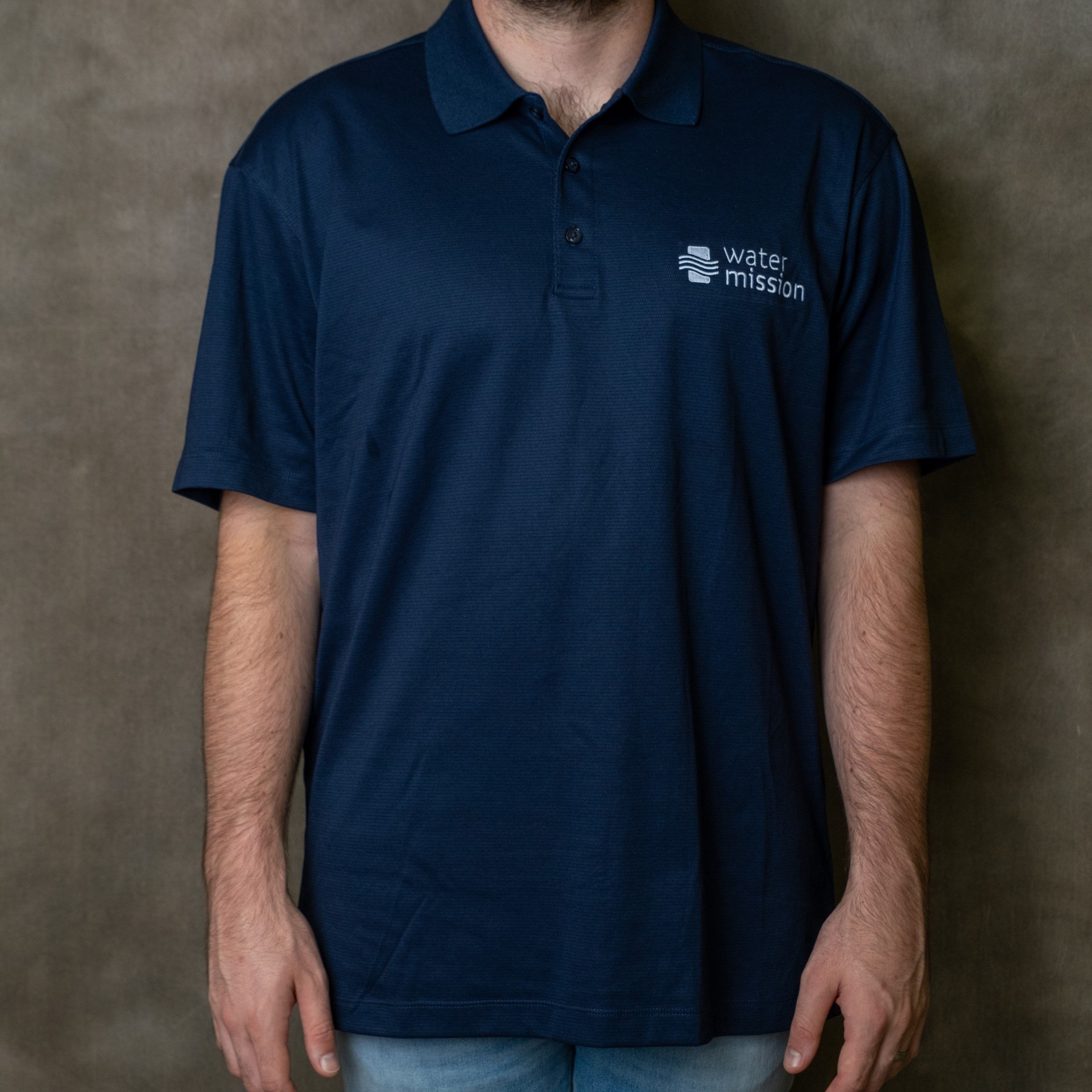 Navy Water Mission polo shirt