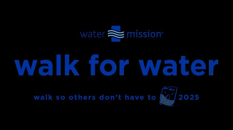 Walk for Water logo with tagline