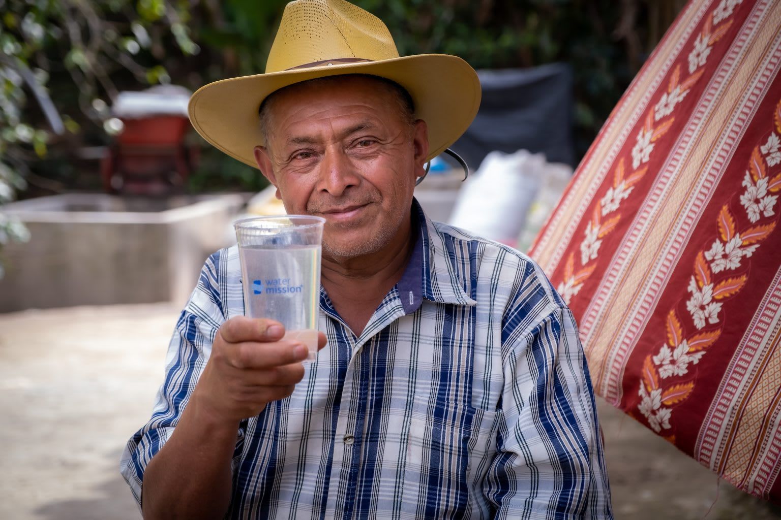 Man drinking safe, clean water
