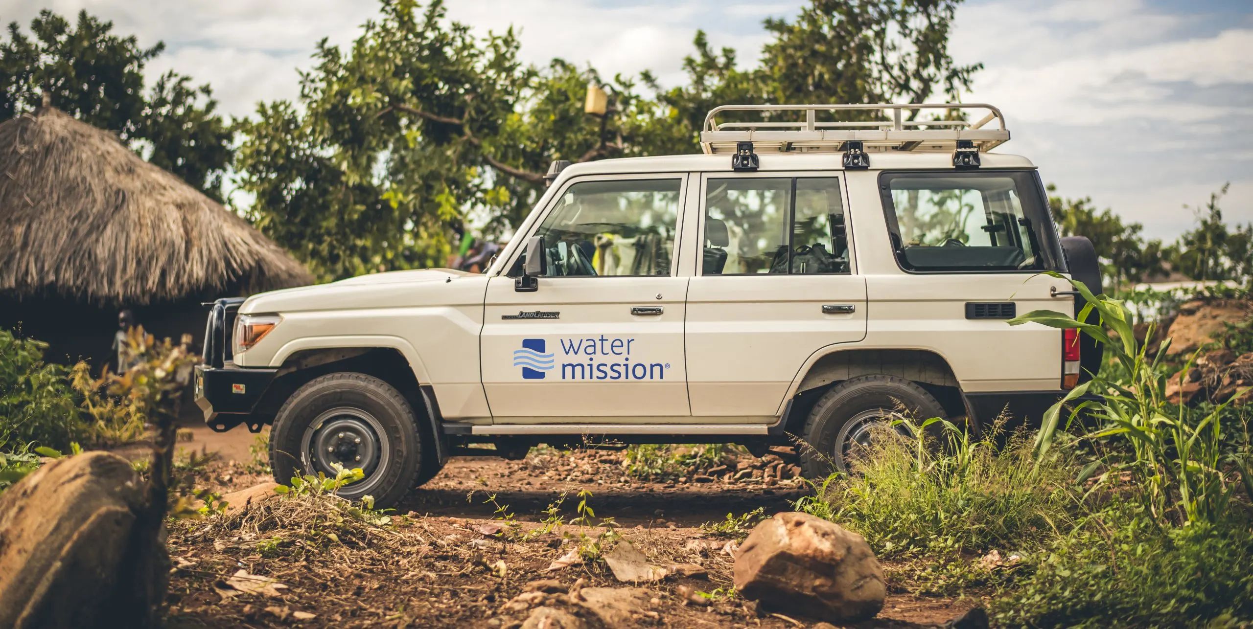 Truck with Water Mission logo on door