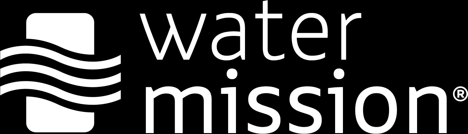 Water Mission Logo Stacked - White