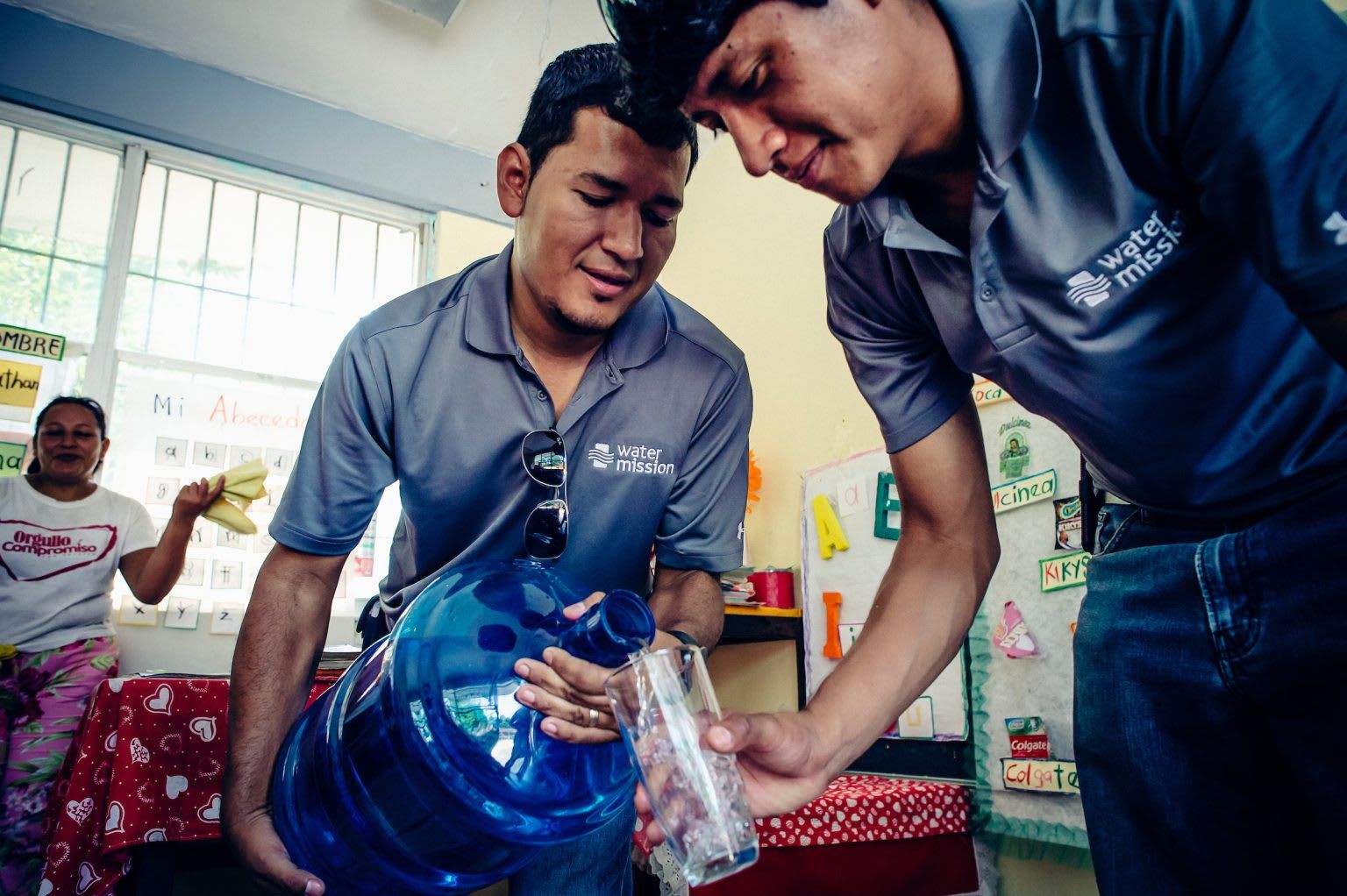 Man pouring safe, clean water