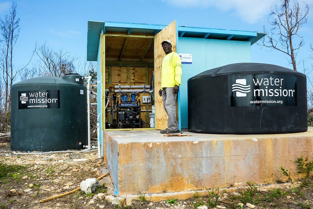 Man and Water Mission signage