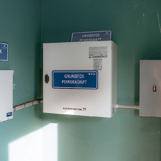 Consistent room and equipment labels with high-contrast typography for quick identification