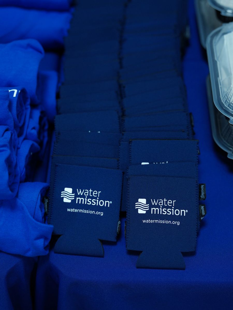 Water Mission logo can koozies
