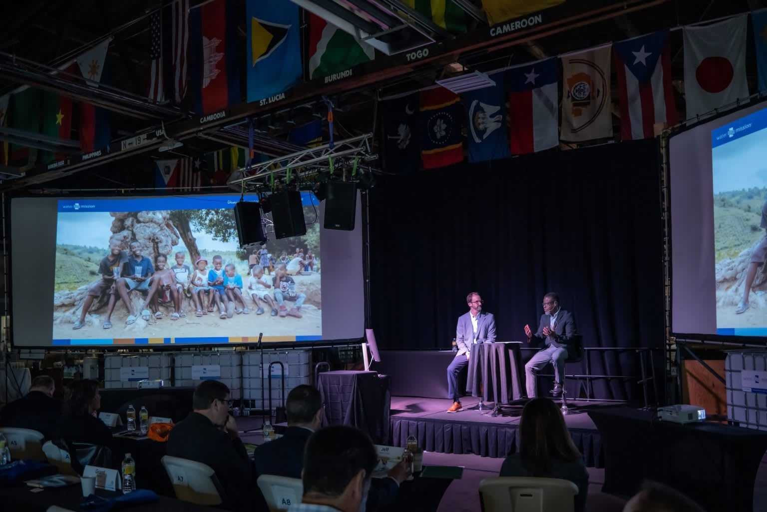 Two men giving a presentation